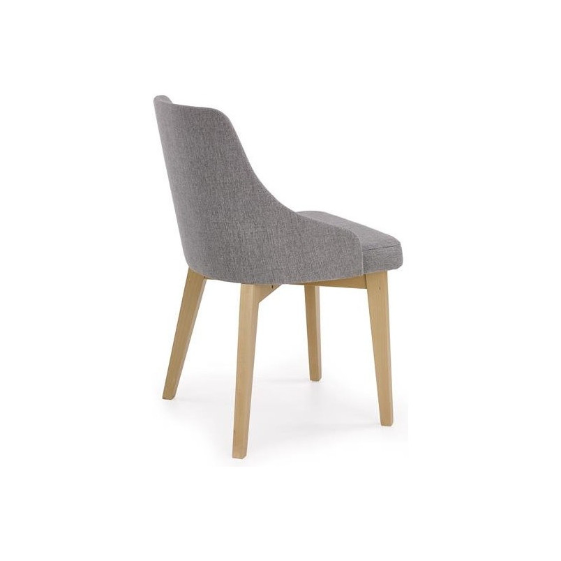 Krzesło tapicerowane na drewnianych nogach TOLEDO dąb sonoma/popiel marki Halmar