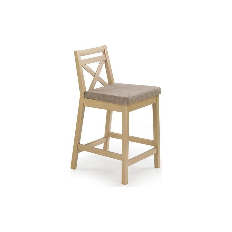 Krzesło barowe drewniane BORYS LOW 58 dąb sonoma marki Halmar