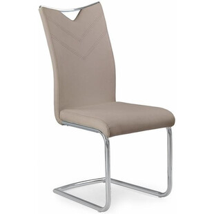 Krzesło nowoczesne z ekoskóry na płozie K224 cappuccino marki Halmar
