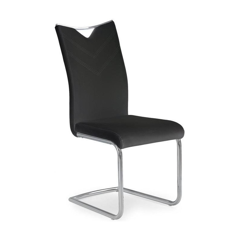Krzesło nowoczesne z ekoskóry na płozie K224 czarne marki Halmar