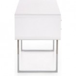 Biurko nowoczesne z szufladami B30 biały/chrom marki Halmar
