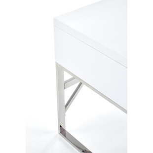 Biurko nowoczesne z szufladami B32 biały/chrom marki Halmar