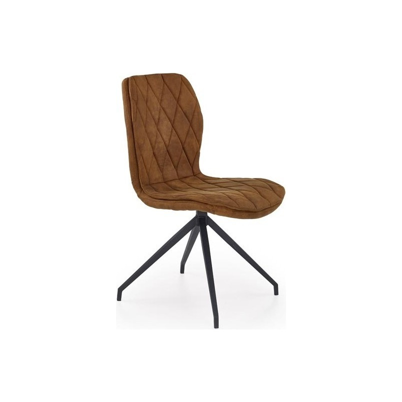 Krzesło pikowane K237 brązowe marki Halmar