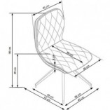 Krzesło pikowane K237 brązowe marki Halmar