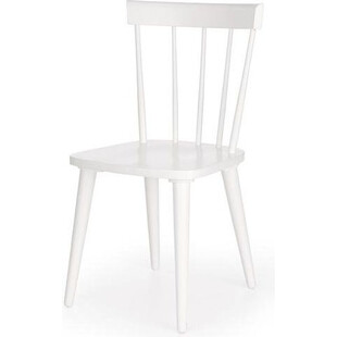 Krzesło drewniane "prl" patyczak Barkley białe marki Halmar
