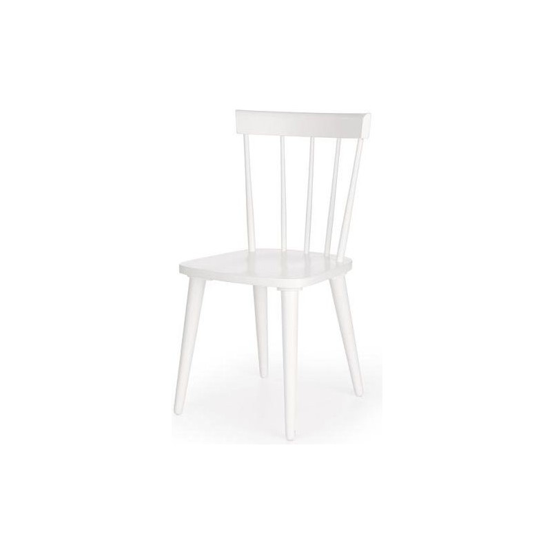 Krzesło drewniane "prl" patyczak Barkley białe marki Halmar