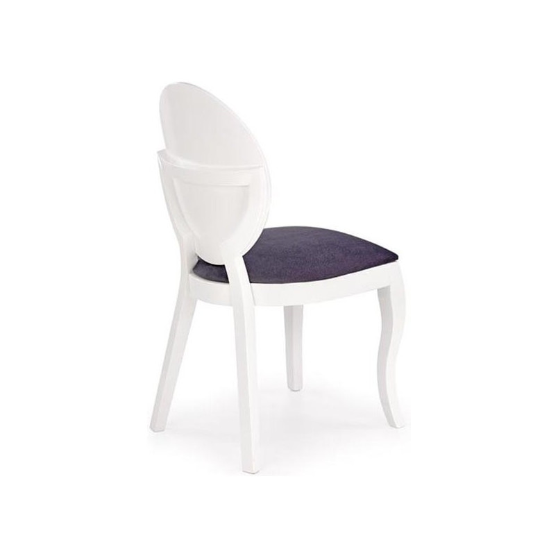 Krzesło drewniane tapicerowane VERDI popiel/biały marki Halmar