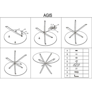 Stół szklany okrągły Agis 90 przezroczysty/chrom marki Signal