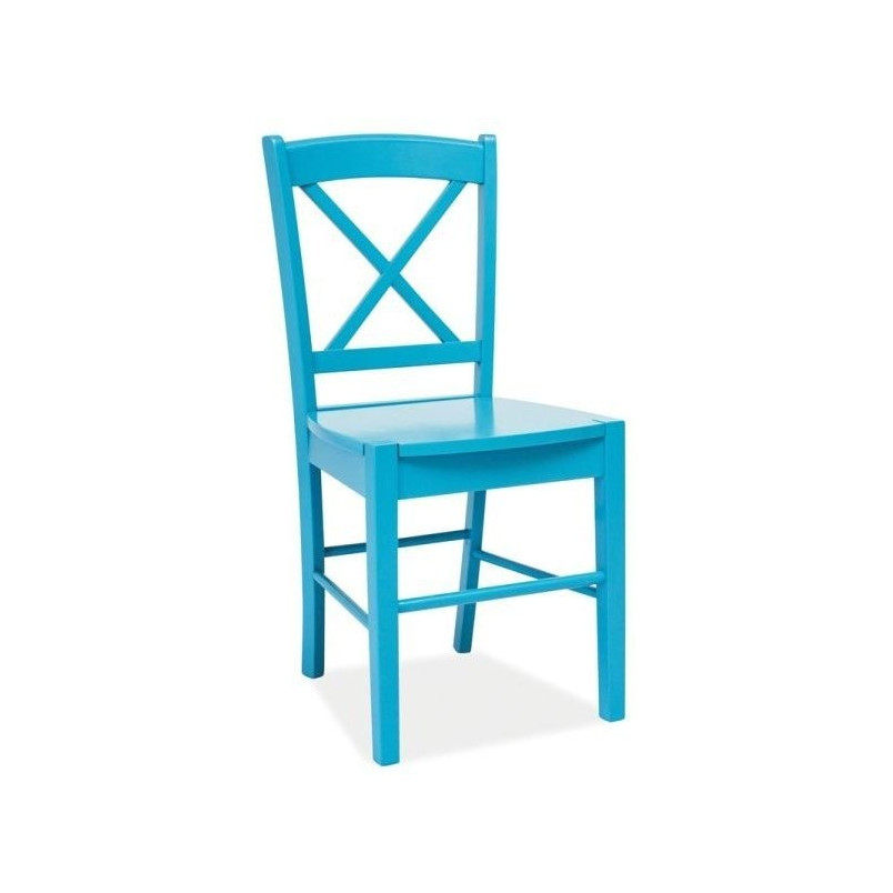 Krzesło drewniane CD-56 niebieskie marki Signal