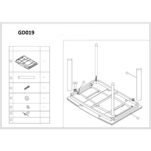 Stół rozkładany szklany GD-019 100x70 biały/chrom marki Signal