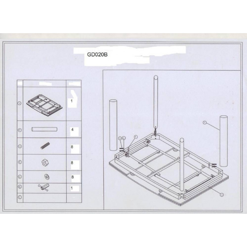 Stół rozkładany szklany GD-020 120x80 biały/chrom marki Signal