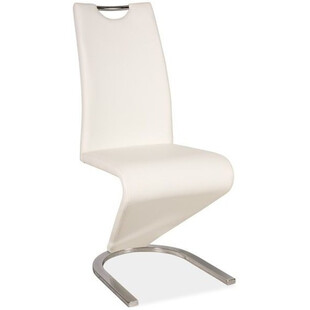 Krzesło nowoczesne z ekoskóry H-090 białe marki Signal