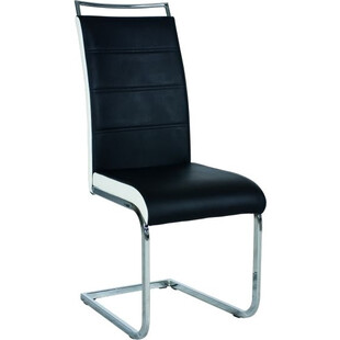 Krzesło nowoczesne z ekoskóry na płozie H-441 czarne marki Signal