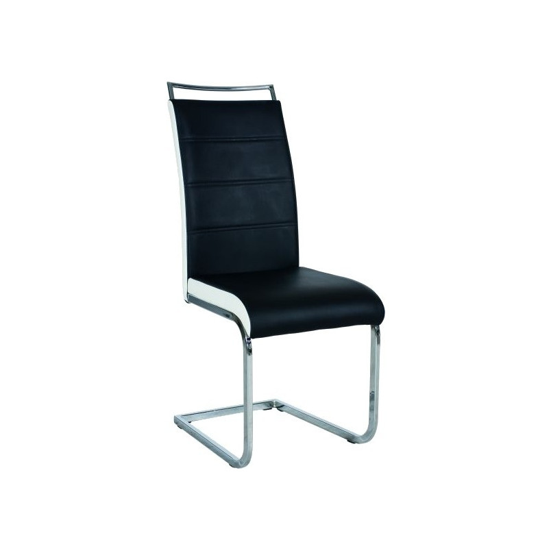 Krzesło nowoczesne z ekoskóry na płozie H-441 czarne marki Signal