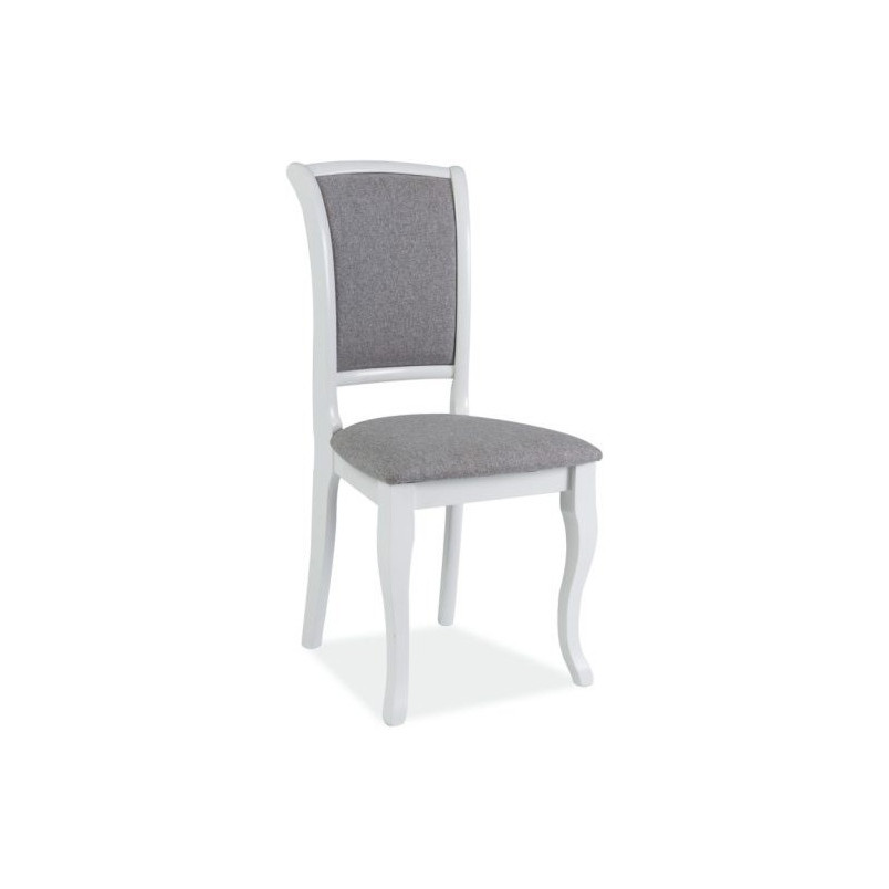 Krzesło drewniane tapicerowane MN-SC szary/biały marki Signal