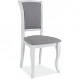 Krzesło drewniane tapicerowane MN-SC szary/biały marki Signal