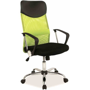 Fotel biurowy z siatki Q-025 zielony/czarny marki Signal
