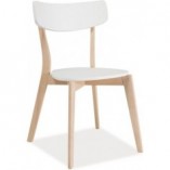 Krzesło drewniane skandynawskie Tibi białe marki Signal
