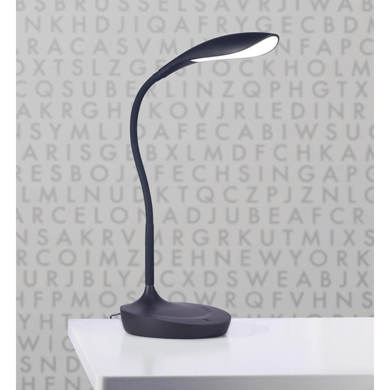 Lampa biurkowa ściemniana z Usb Swan LED Czarna marki Markslojd