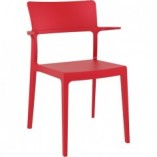 Krzesło z podłokietnikami PLUS czerwone marki Siesta