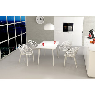 Krzesło ażurowe z tworzywa CRYSTAL lśniące białe marki Siesta