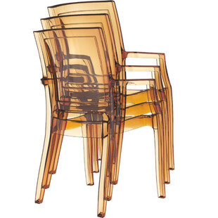 Krzesło z podłokietnikami ARTHUR lśniące czerwone marki Siesta