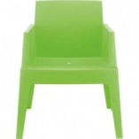 Krzesło ogrodowe z podłokietnikami Box zielone tropikalne marki Siesta