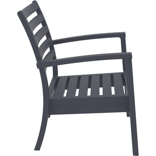 Krzesło ogrodowe z podłokietnikami Artemis XL ciemnoszare marki Siesta