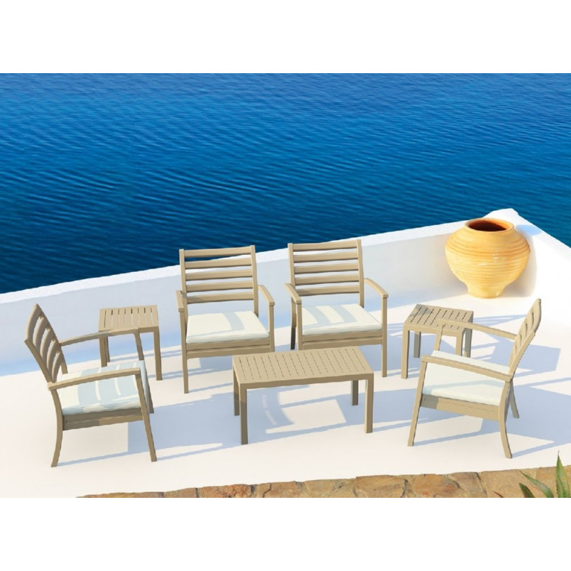Krzesło ogrodowe z podłokietnikami Artemis XL szarobrązowe marki Siesta