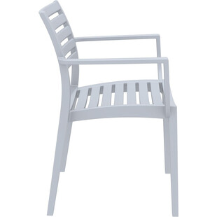 Krzesło ogrodowe z podłokietnikami Artemis srebrnoszare marki Siesta