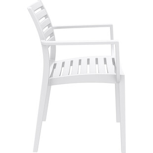 Krzesło ogrodowe z podłokietnikami Artemis białe marki Siesta
