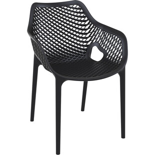 Krzesło ażurowe z podłokietnikami AIR XL czarne marki Siesta