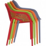 Krzesło ażurowe z podłokietnikami AIR XL czarne marki Siesta