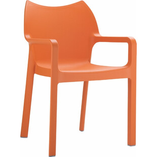 Krzesło ogrodowe z podłokietnikami DIVA pomarańczowe marki Siesta