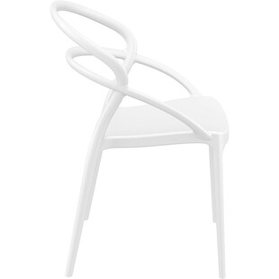 Krzesło z tworzywa ażurowe PIA białe marki Siesta