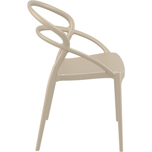 Krzesło z tworzywa PIA szarobrązowe marki Siesta