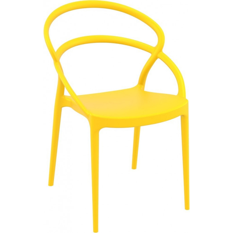 Krzesło z tworzywa PIA żółte marki Siesta