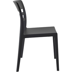 Krzesło z tworzywa MOON czarne/czarne przezroczyste marki Siesta