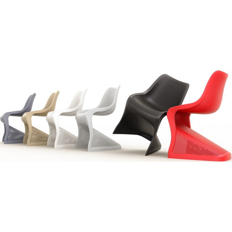 Krzesło ażurowe z tworzywa BLOOM czerwone marki Siesta