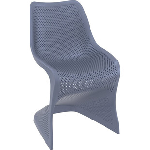 Krzesło ażurowe z tworzywa BLOOM ciemnoszare marki Siesta
