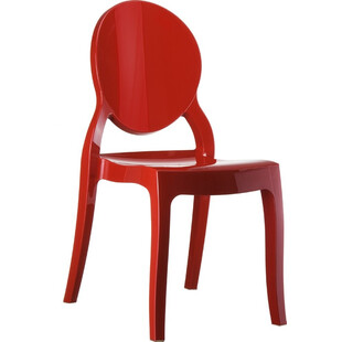 Krzesło z tworzywa ELIZABETH lśniące czerwone marki Siesta