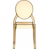 Krzesło z tworzywa ELIZABETH bursztynowe przezroczyste marki Siesta