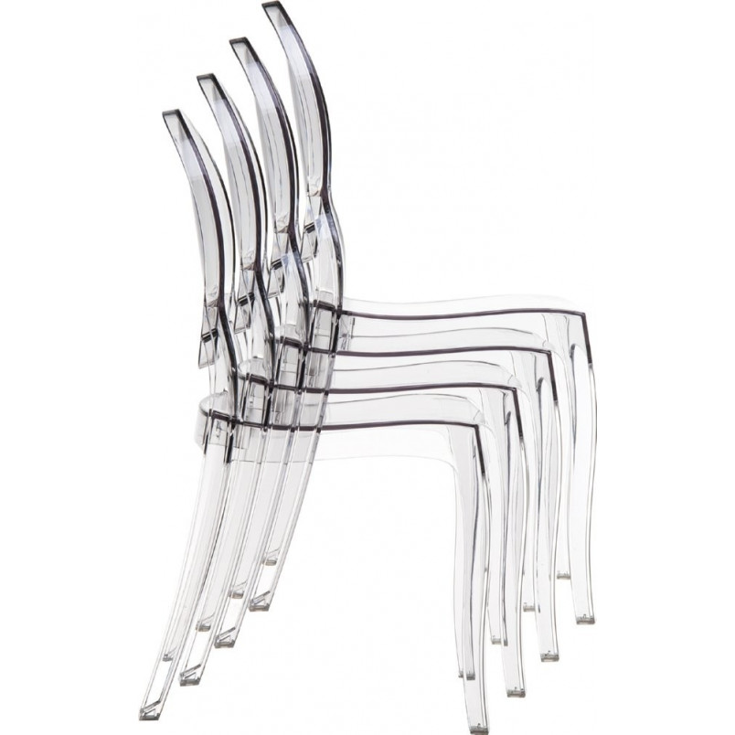 Krzesło z tworzywa ELIZABETH bursztynowe przezroczyste marki Siesta