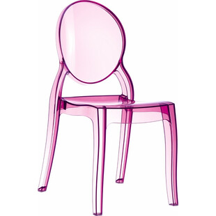 Krzesło z tworzywa ELIZABETH różowe przezroczyste marki Siesta