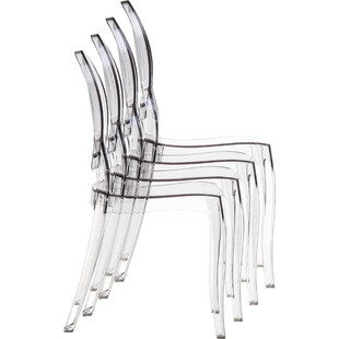 Krzesło z tworzywa ELIZABETH czarne przezroczyste marki Siesta