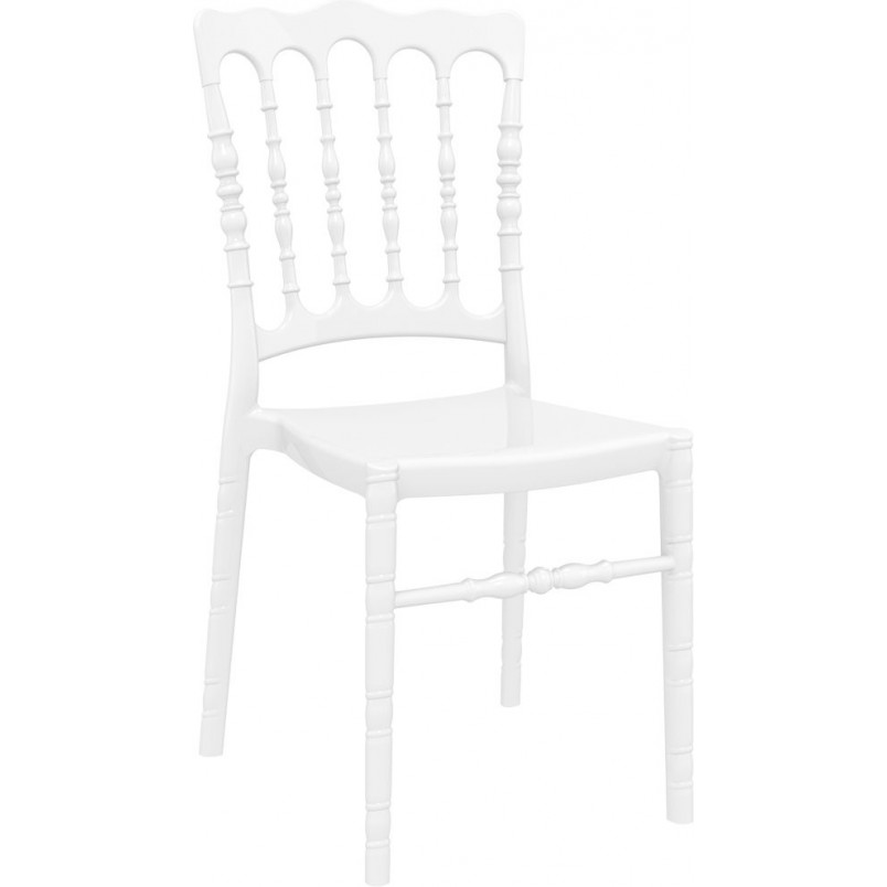 Krzesło weselne OPERA lśniące białe marki Siesta