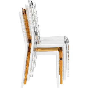 Krzesło weselne OPERA bursztynowe przezroczyste marki Siesta