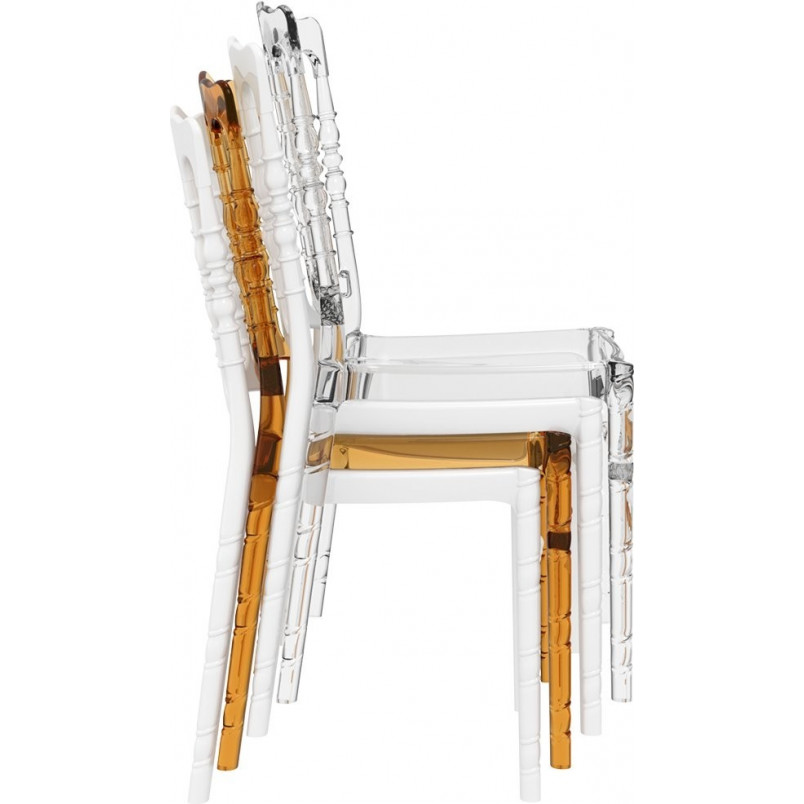 Krzesło weselne OPERA bursztynowe przezroczyste marki Siesta