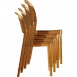 Krzesło ażurowe z tworzywa BEE lśniące czarne marki Siesta