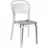 Krzesło ażurowe przezroczyste z tworzywa BEE marki Siesta